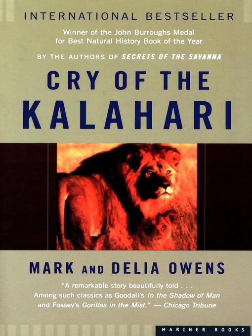 Upplýsingar um Cry of the Kalahari eftir Mark Owens - Til útláns